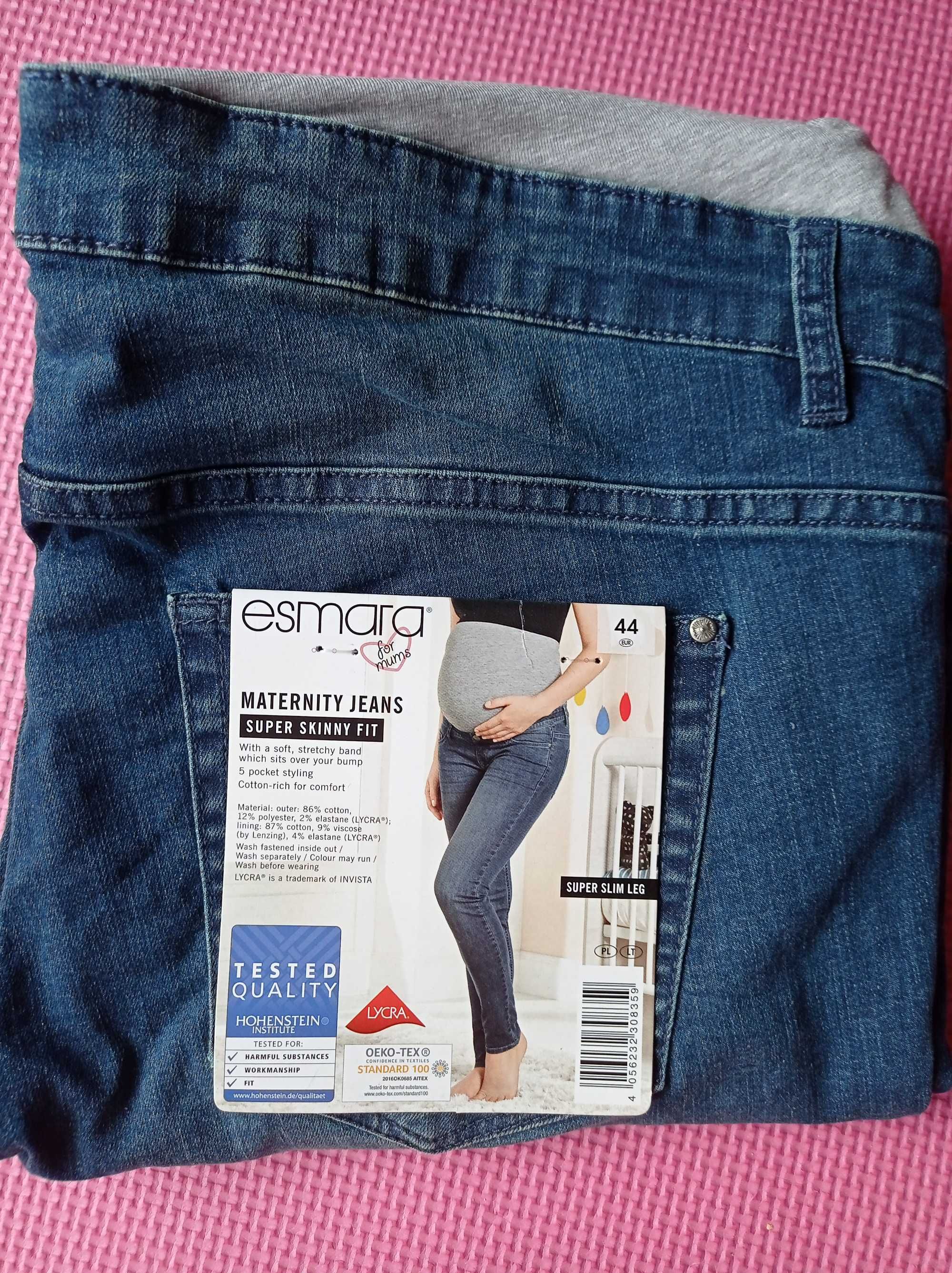 Nowe spodnie jeansowe ciążowe roz. 44