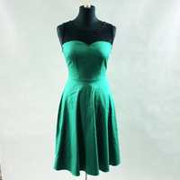 Zielon sukienka rozkloszowana. Bawełna 100%