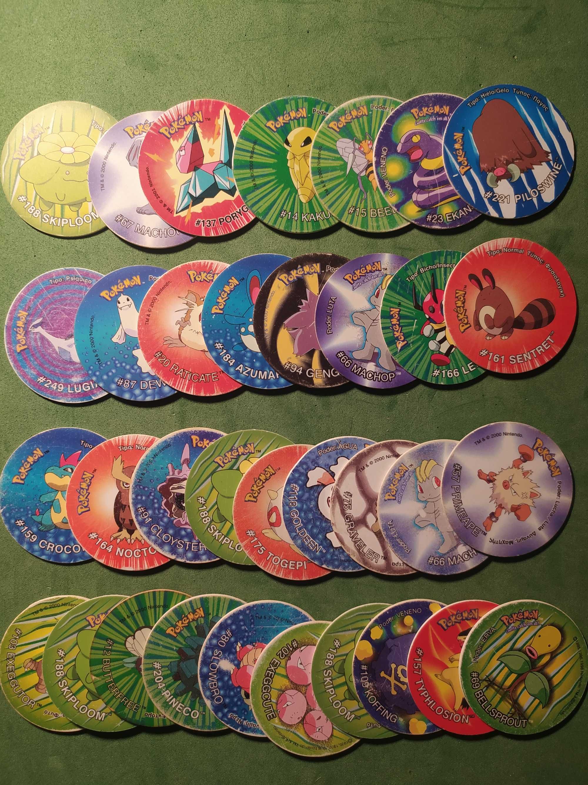 Tazos Pokémon - mais de 100