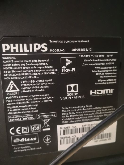 Telewizor philips ambilight 58" android