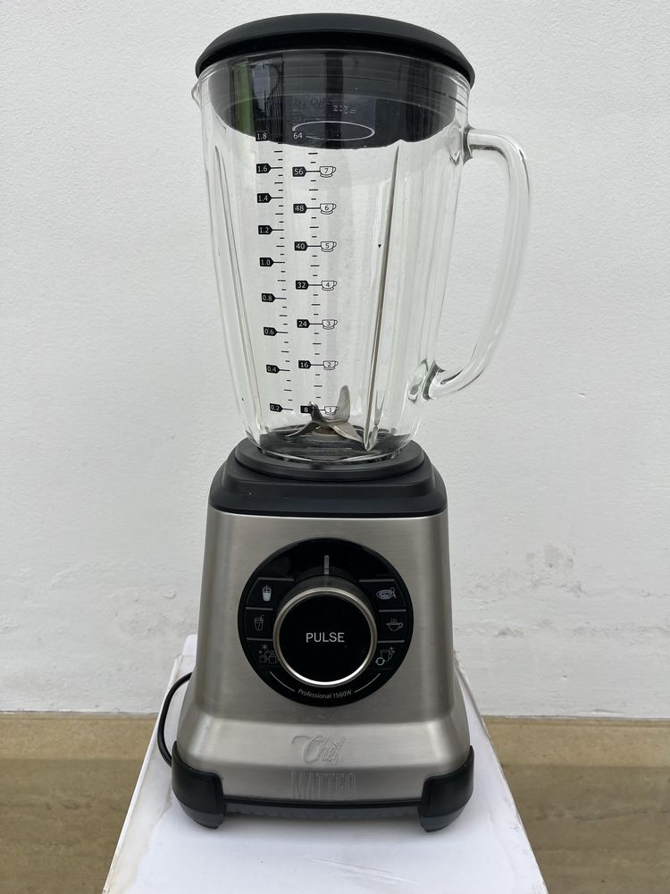 Chef Matteo blender 1 szklany kielichowy smoothie koktajle
