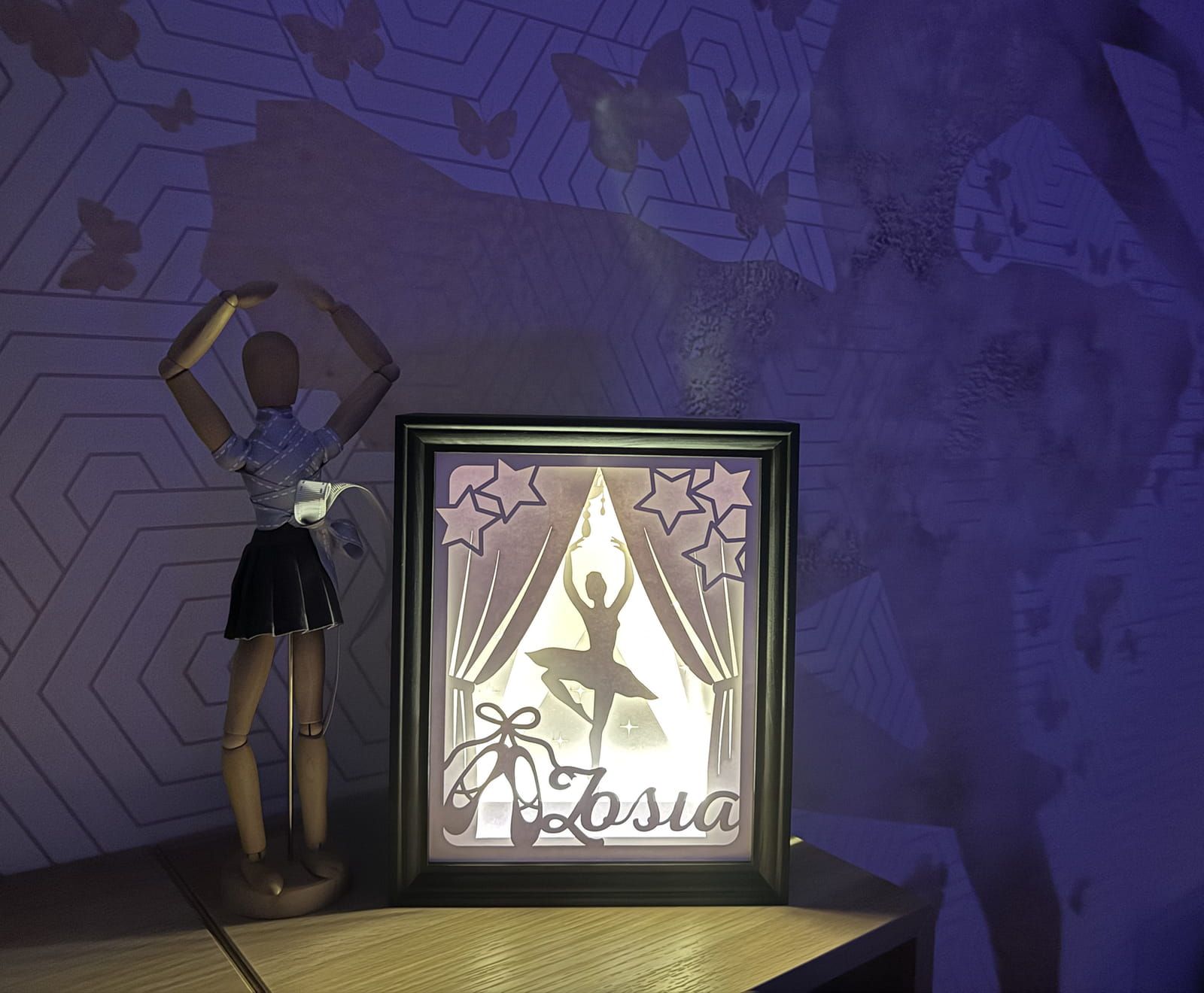 Ramka 3D LED Shadow Box Baletnica