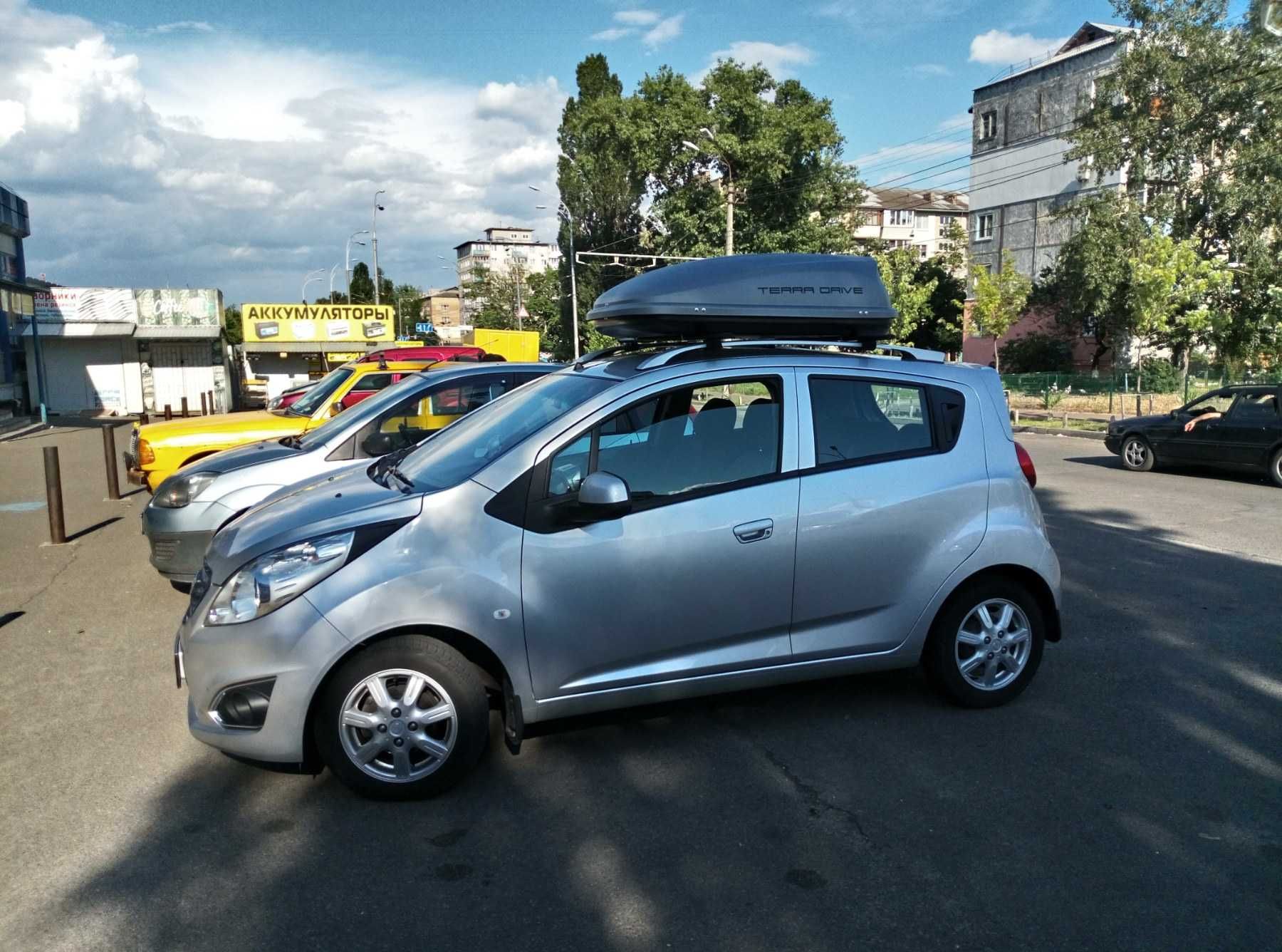 Автобокс багажник Terra Drive 320 черный/серый