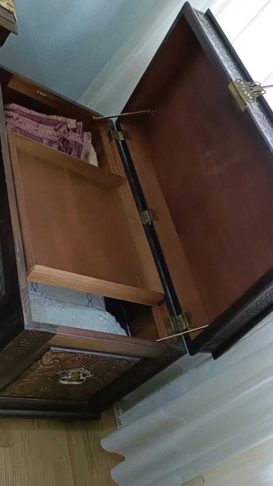 Arca baú em madeira rara de cânfora