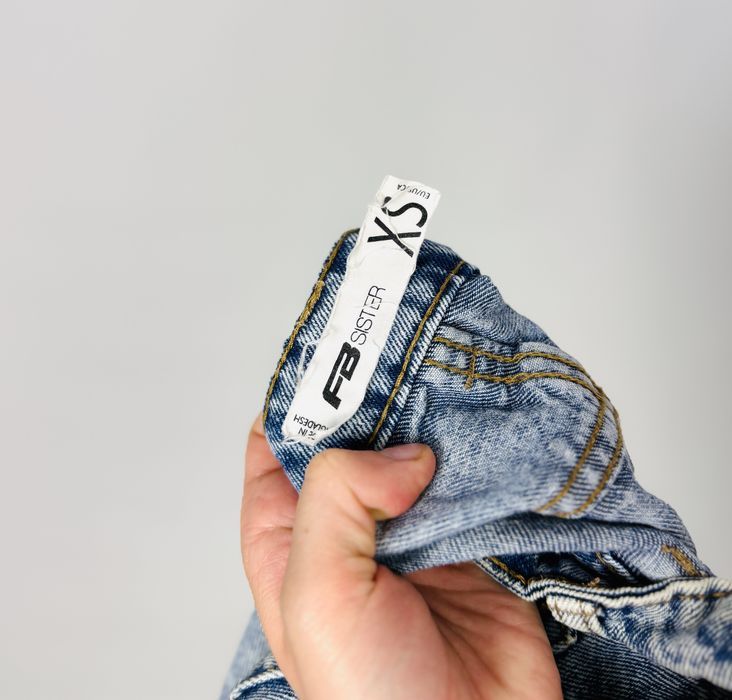 Niebieskie jeansowe szorty z wysokim stanem XS 34 FB Sisters