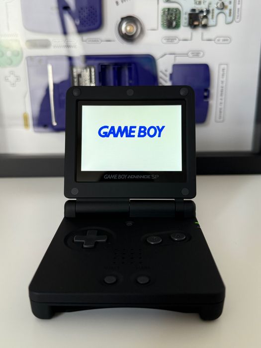 Gameboy advance SP IPS v5 extremeRate shell USBC Battery mod