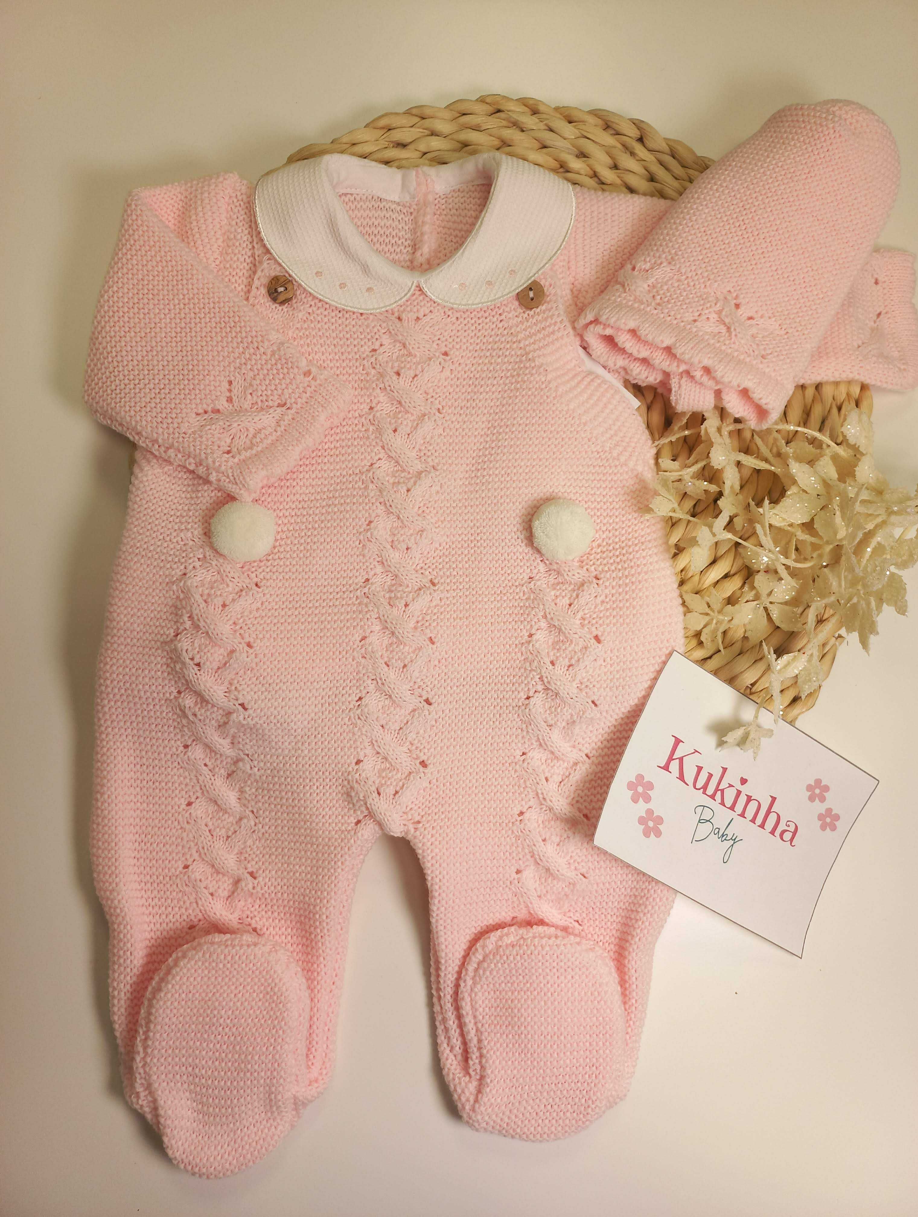 Conjunto jardineira bebé 1-3 meses