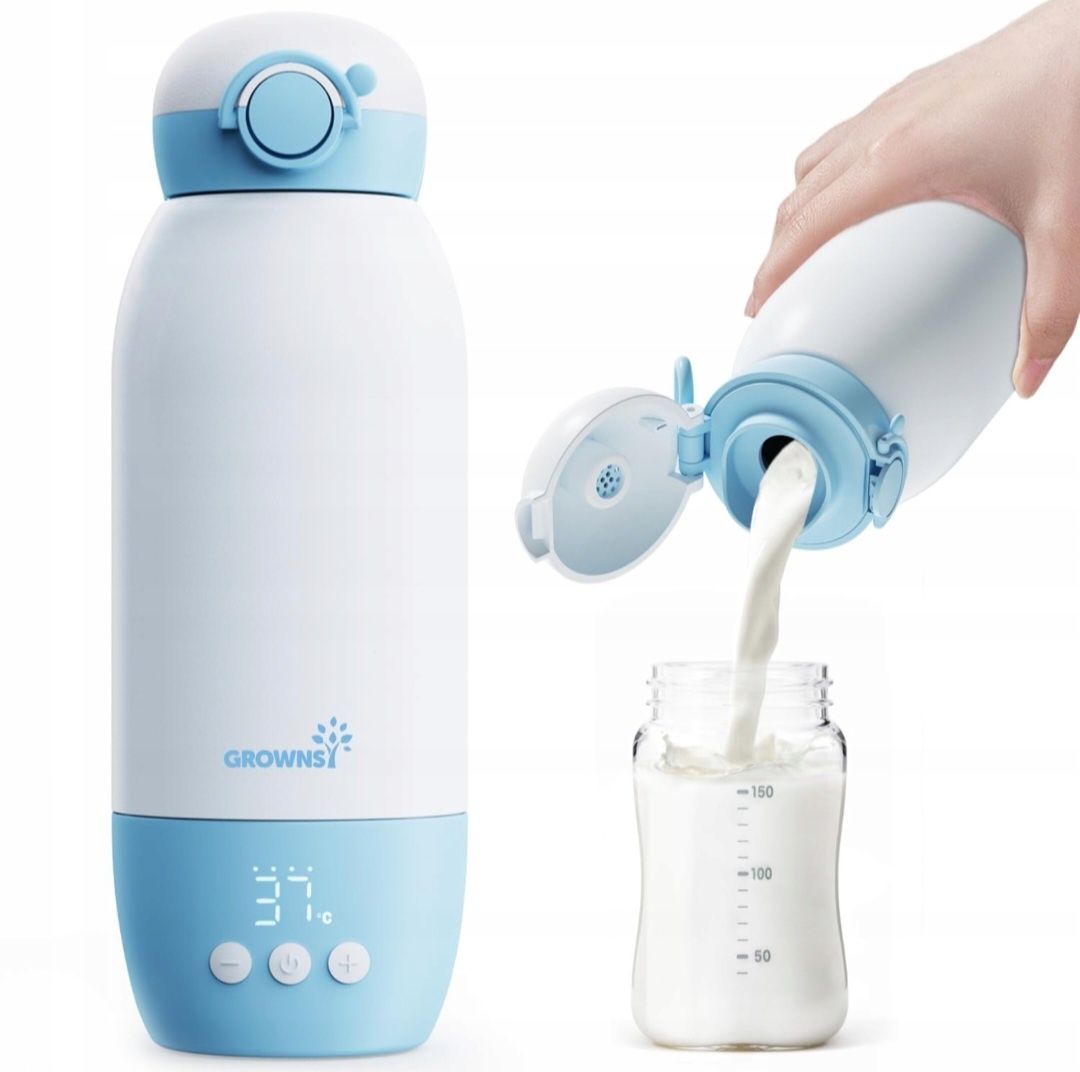 Grownsy Przenośny podgrzewacz do mleka Dla Niemowląt Pojemność 600 ml