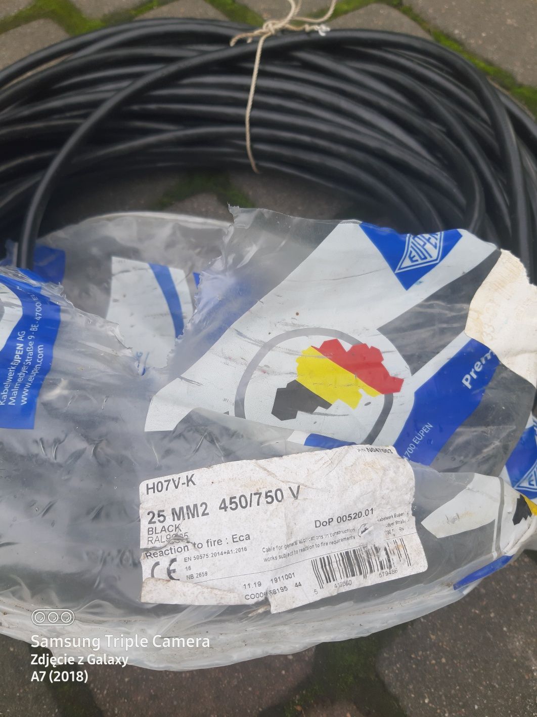 Sprzedam kabel 1x25mm 51mb