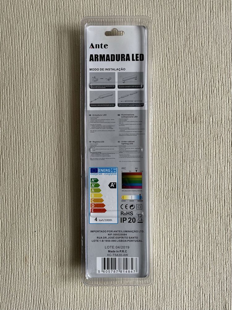 Régua Led 31cm (embalagem fechada)