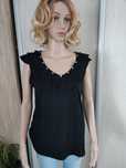 Bluzka damska firmy B.P.C Selection roz L, czarna , dekolt V, falbany