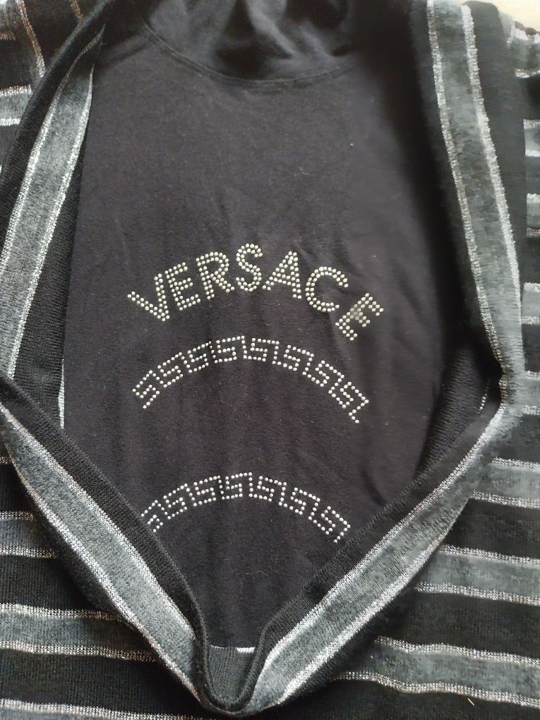 Versace Damski sweterek w paski