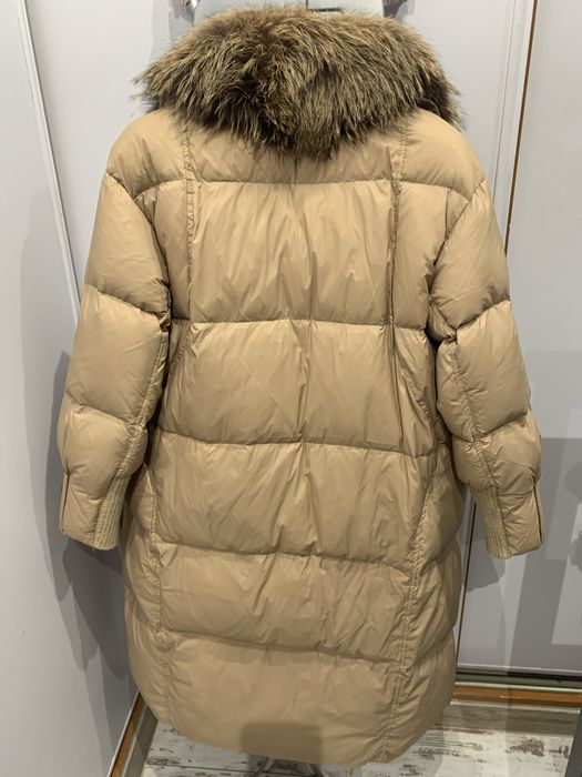 Płaszcz puchowy z szalem