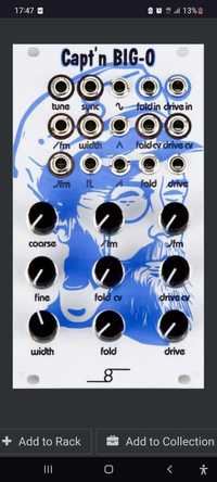 Capt’n Big-O Cre8audio
Oscillator / Waveshaper / VCA