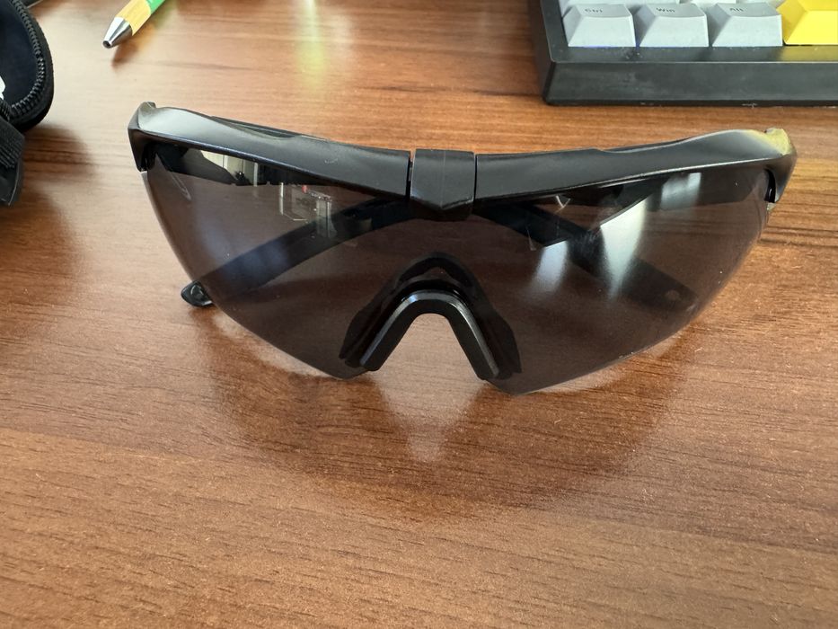 Okulary taktyczne uv380 polaryzacja 3 szkła