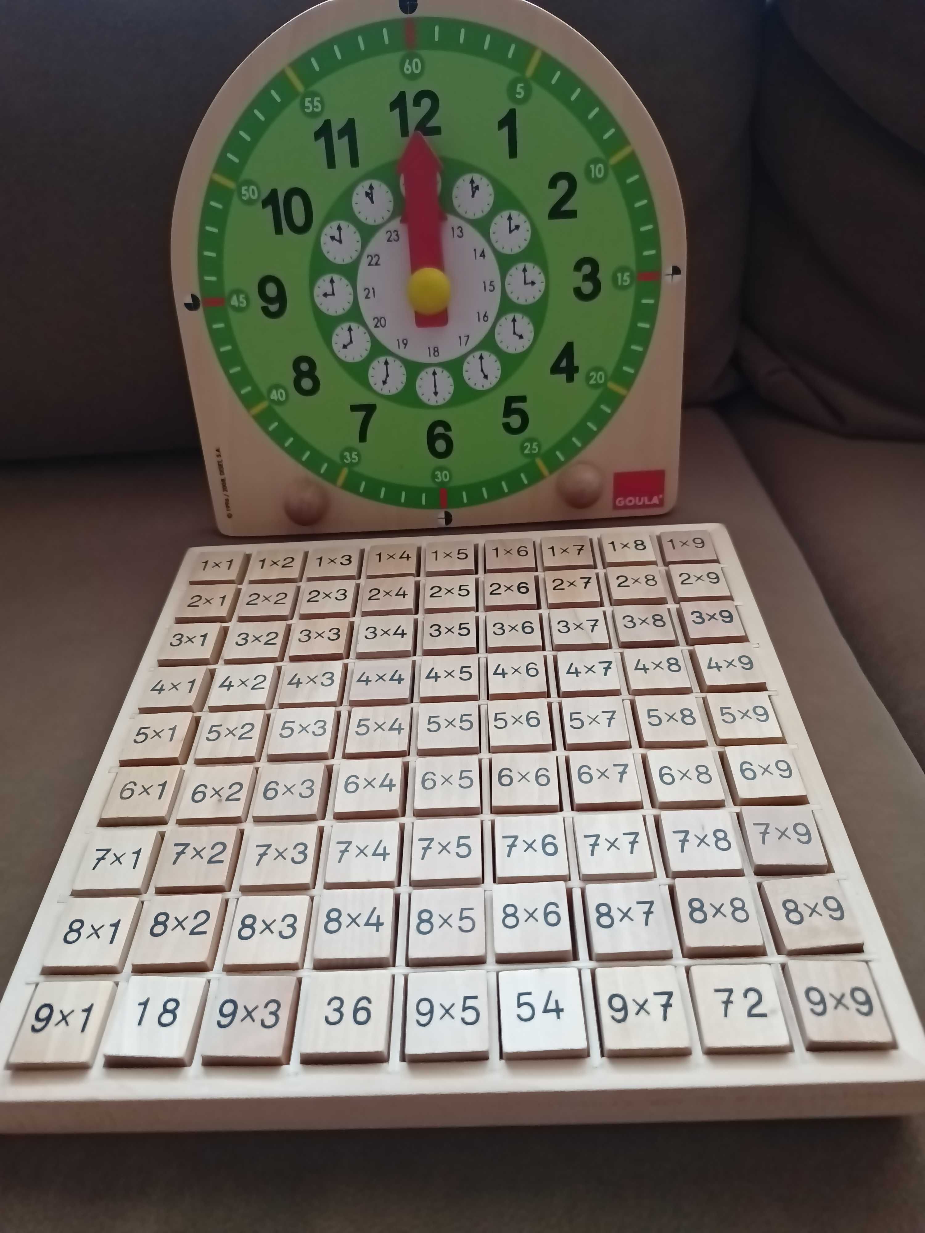 Zestaw edukacyjny Tabliczka mnożenia i Zegar