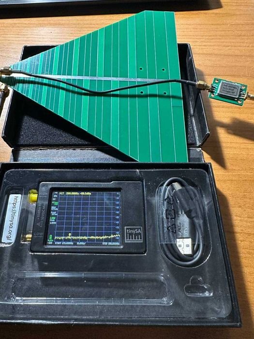 Детектор дронів Tiny SA Basic + підсилювач сигналу RF SMA-SMA + антена
