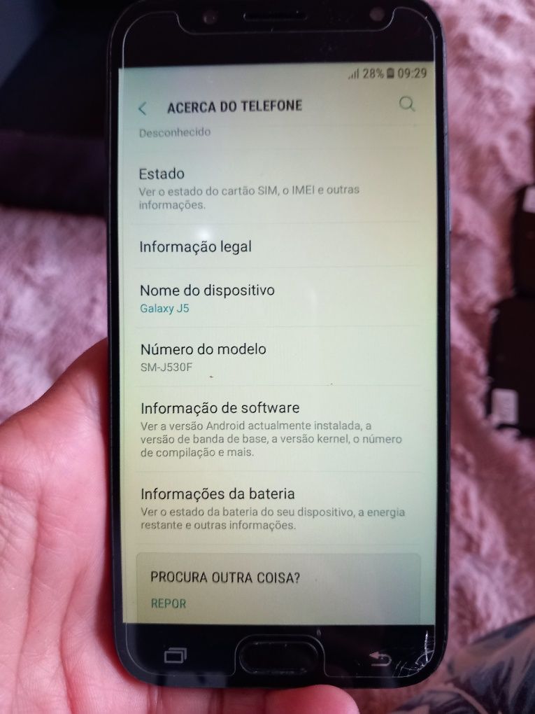 Telemóvel Smartphone Samsung SM-J530F, Android 9 J5 2017