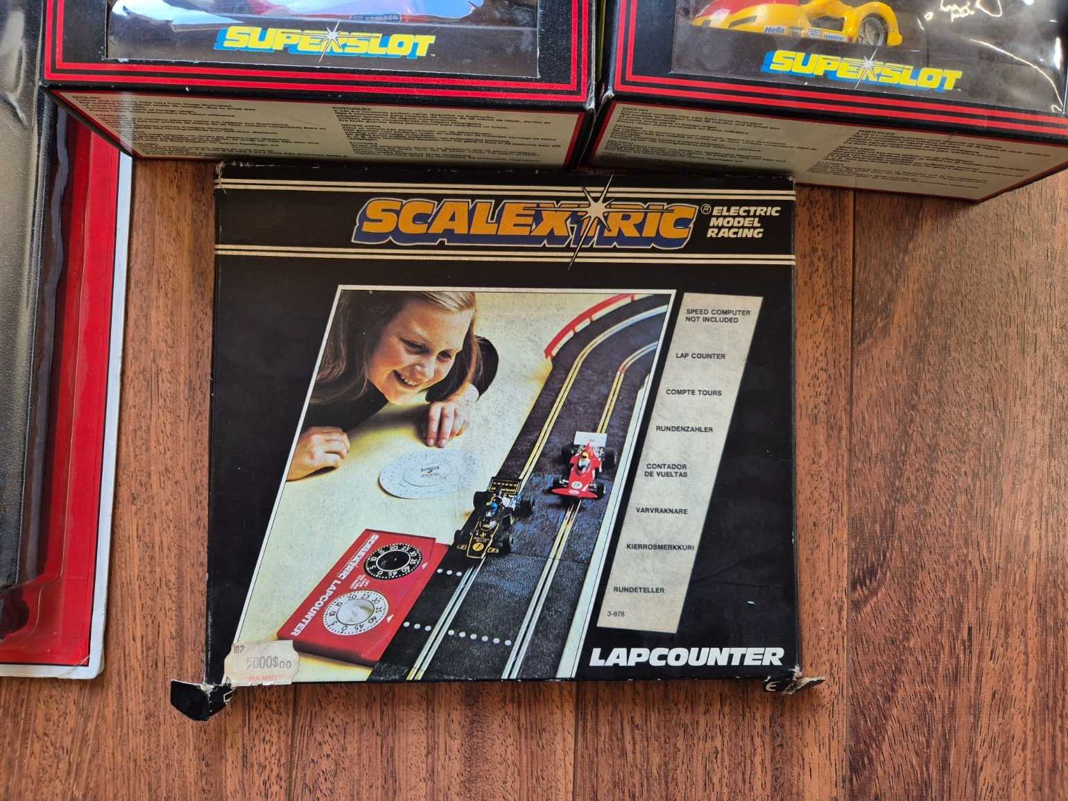 Conjunto vintage Scalextric e superslot
