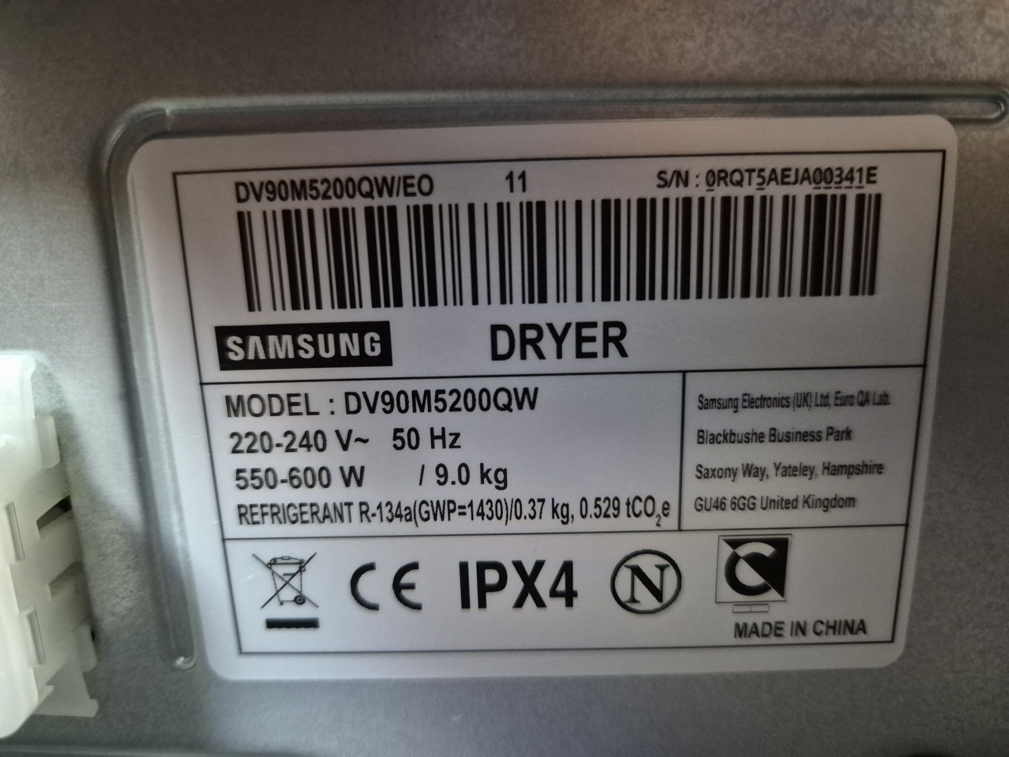 Suszarka Samsung DV90m5200QW