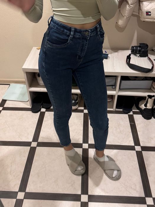 Сині джинси на флісі