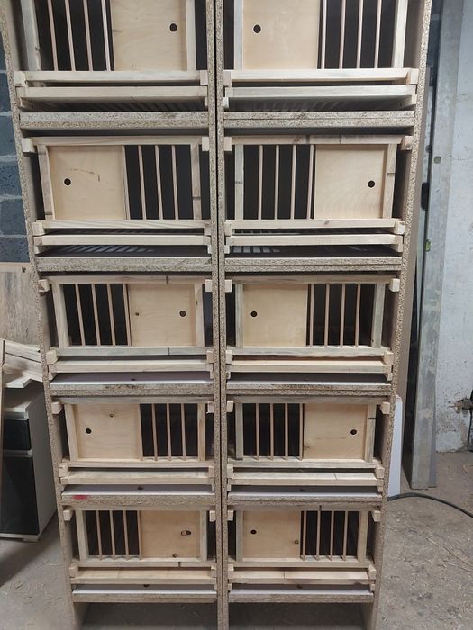 Cele dla golebi z rusztem I szuflada