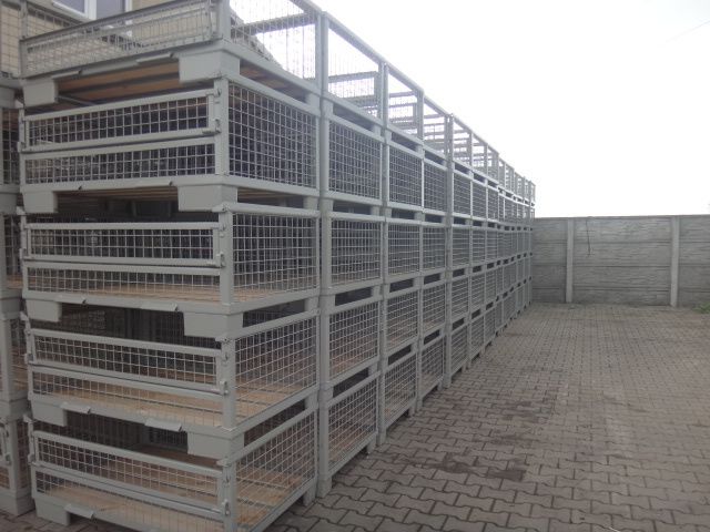 Gitterbox 1/2 paleta metalowa kosz siatkowy pojemnik UIC UJC pojemniki