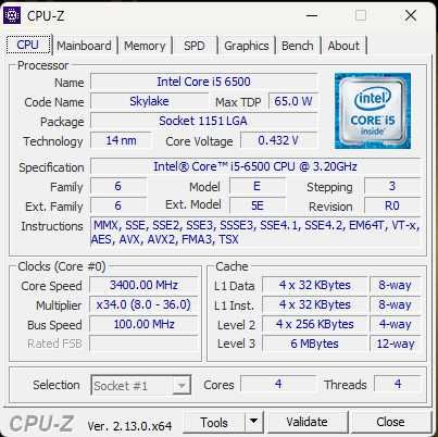 Komputer stacjonarny I5-6500 GTX960 4GB RAM 16GB 2133MHz Windows 11