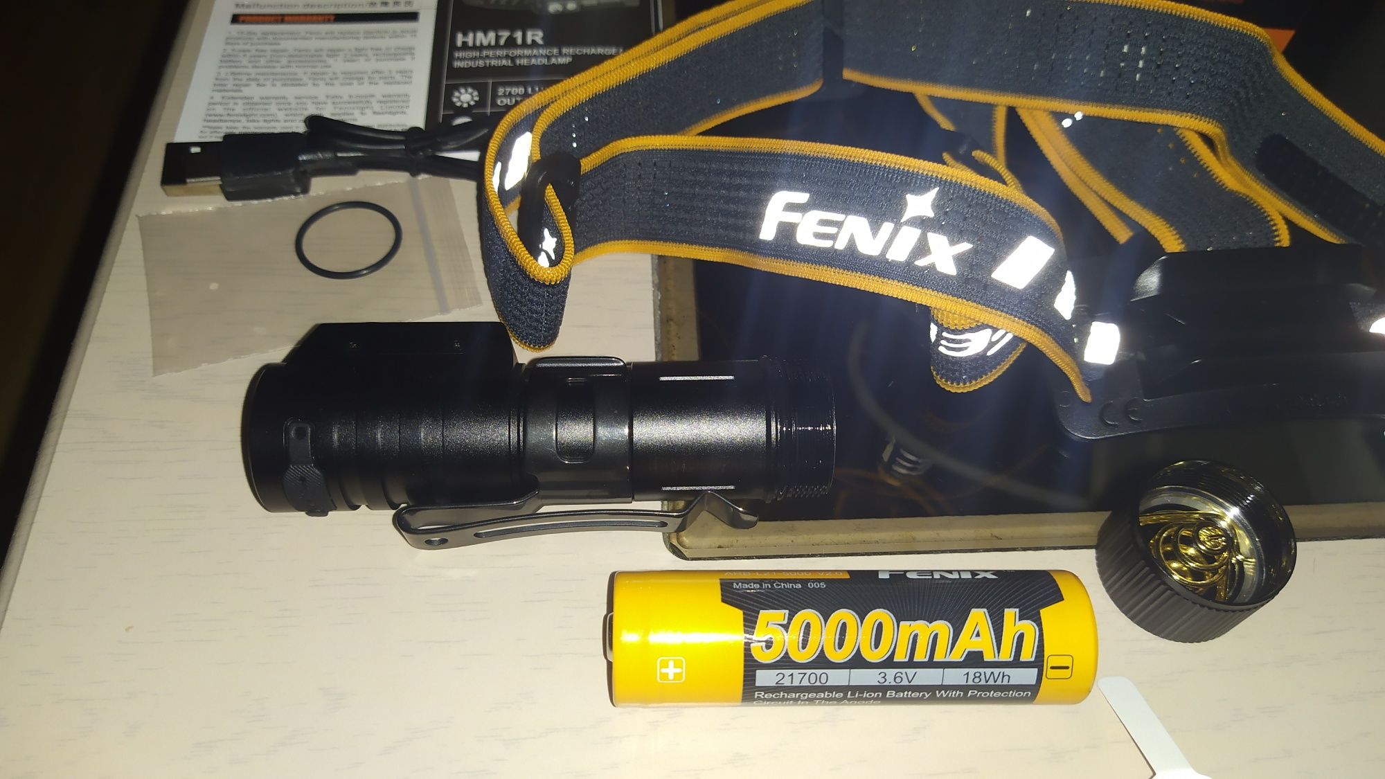 Налобний фонарь, ліхтар Fenix HM71R
