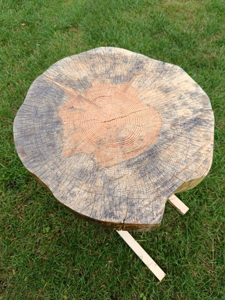 Stolik kawowy, plaster drewna