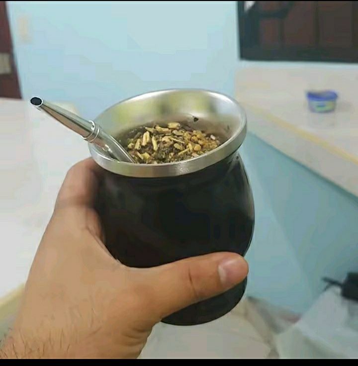 Калабас/Mate/нержавейка 240 мл+ 1 бомбилия+1 щётка.Комлект 600 гр.