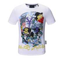 Philipp Plein T-shirt biały z diamentami rozmiar S