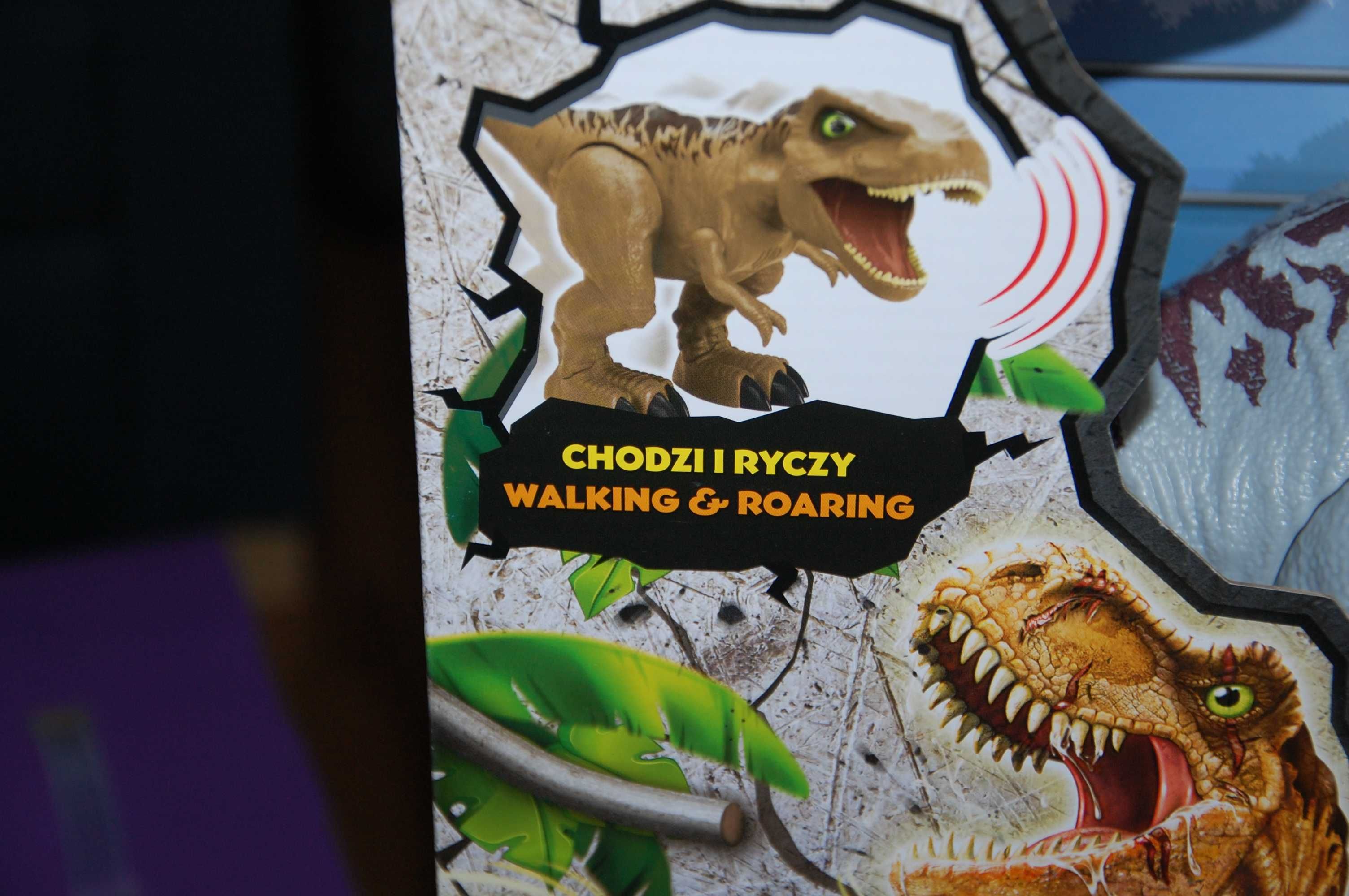 nowy duzy interaktywny dinozaur t-rex