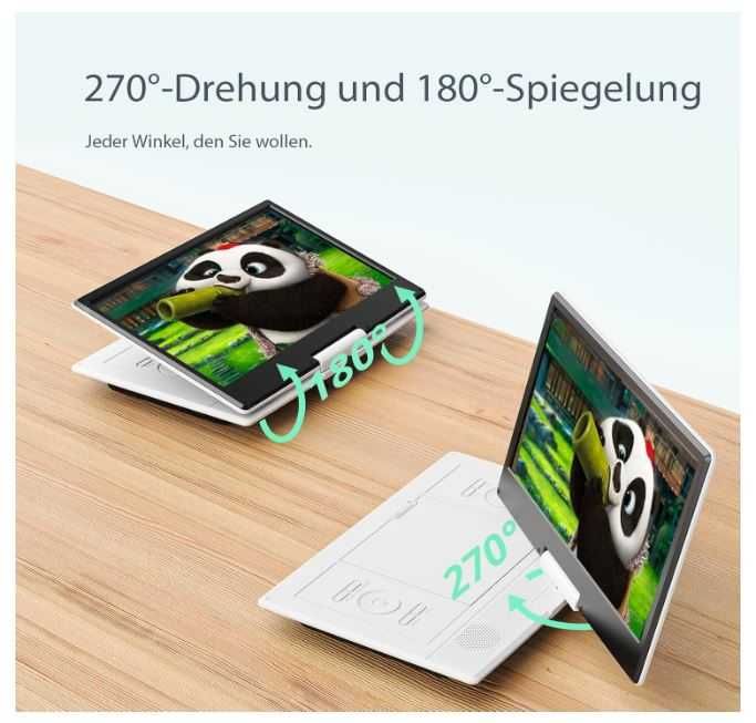 Bezprzewodowy odtwarzacz DVD Yoton 14.1", obrotowy ekran
