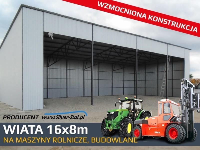 garaż blaszany wiata 16x8 garaże blaszane wiaty WZMOCNIONY ptoducent