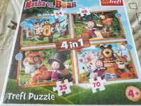 Puzzle 4+ Masza i niedźwiedź