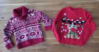 Zestaw 2x sweterek świąteczny rozm 104