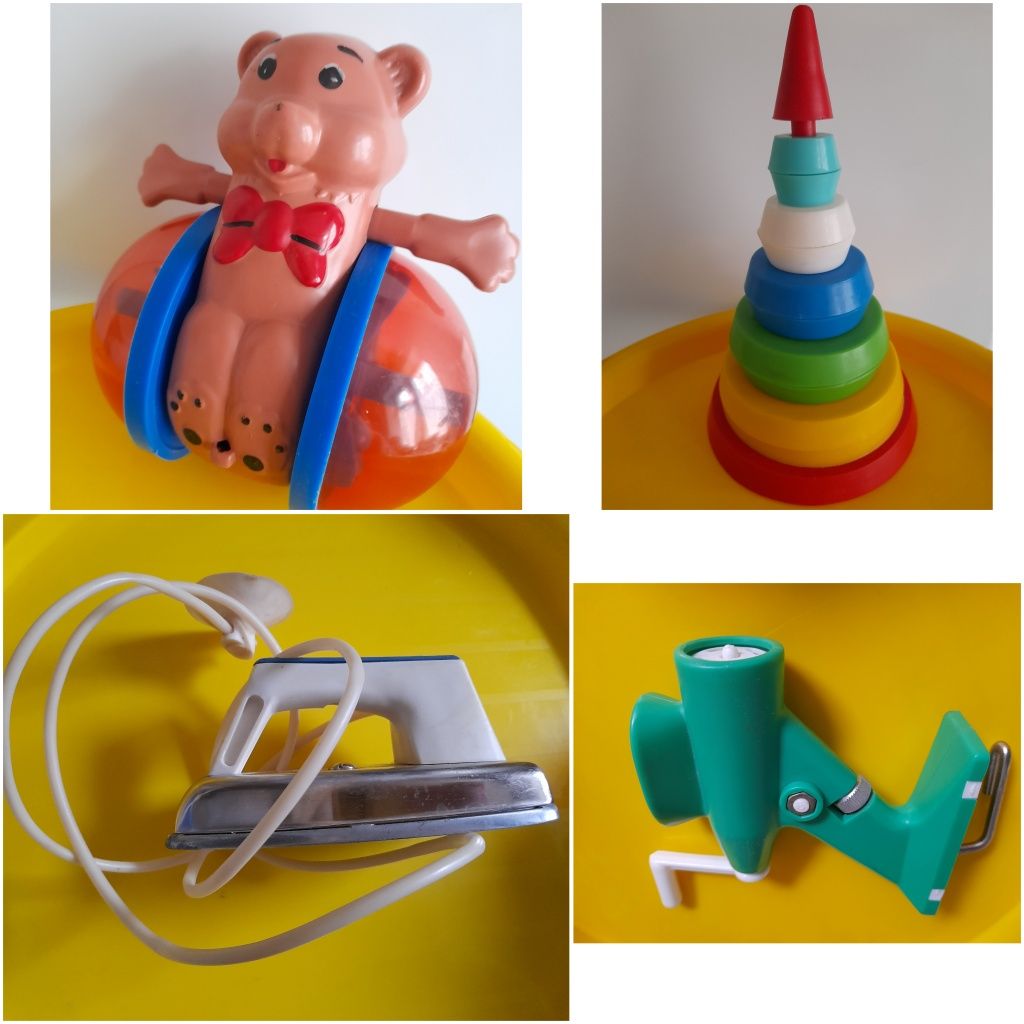 Игрушки СССР:черепашка,посудка сервиз,солдатики,каталка,