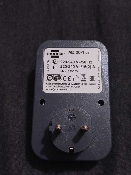 Programator czasowy Brennenstuhl MZ 20-1 – Czarny