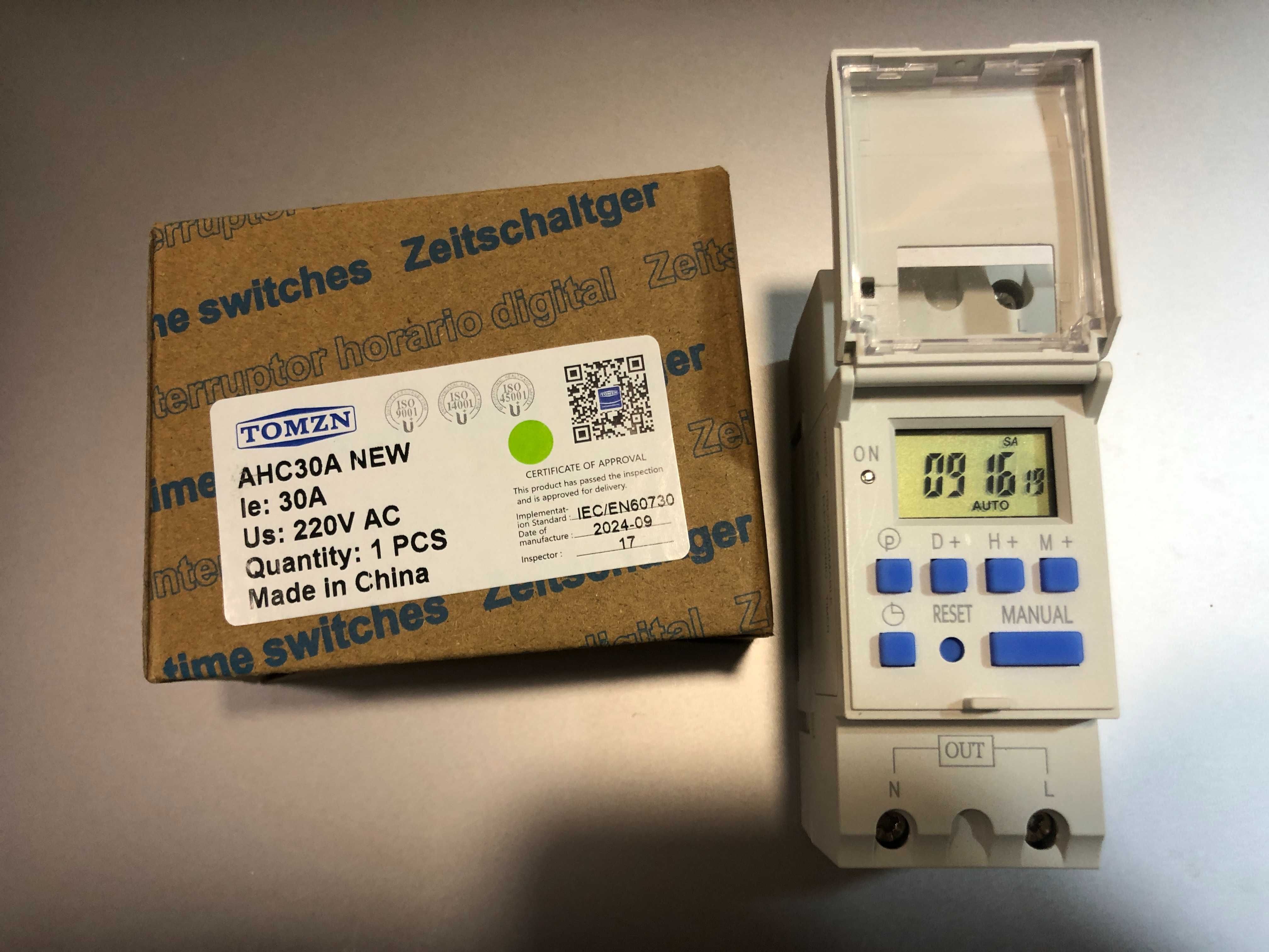 Таймер времени, реле времени TOMZN AHC30A NEW 220V 30A,  280 грн/шт