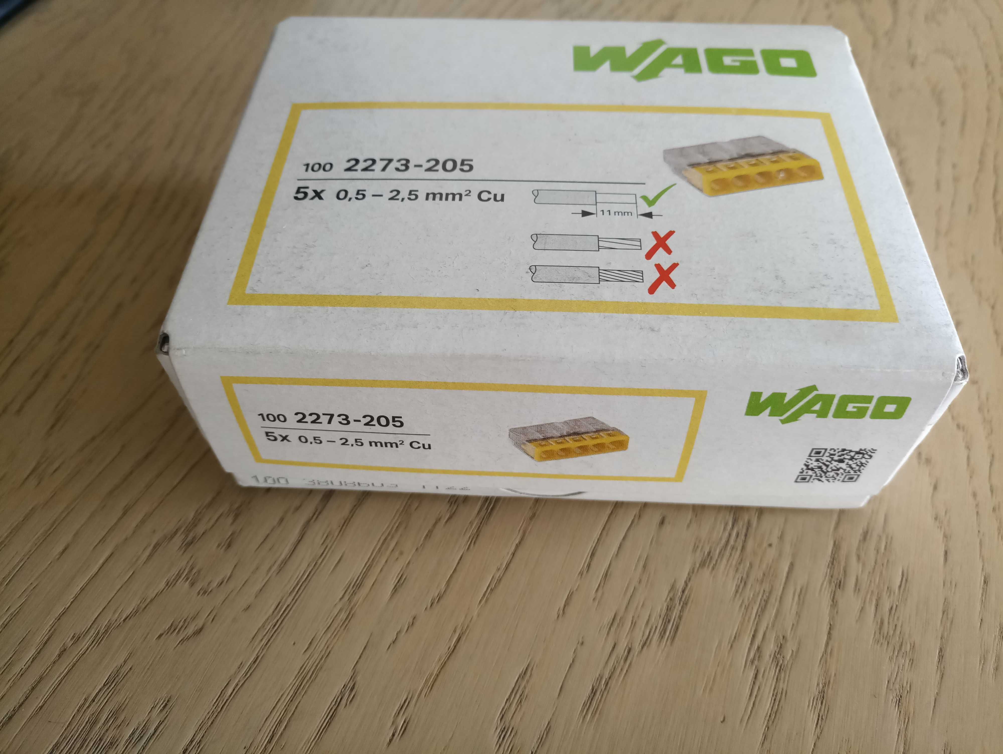 WAGO 100 szt szybko-złączka 2273 0,5-2,5 mm²