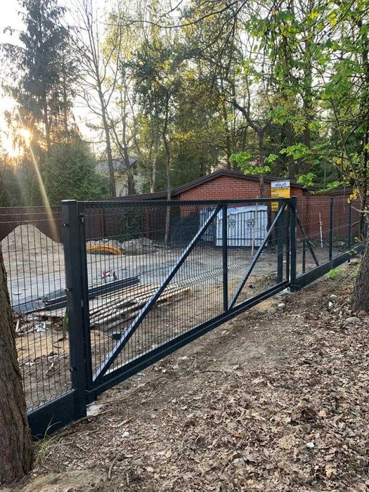 Ogrodzenie Panelowe  TANIO ZESTAWY panel 3D słupek obejmy KOMPLET