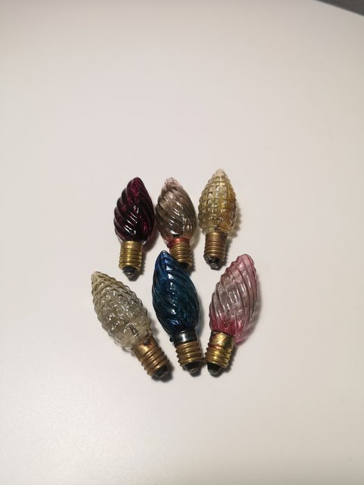 Zapasowe żarówki kształtki do lampek choinkowych PRL lata 80