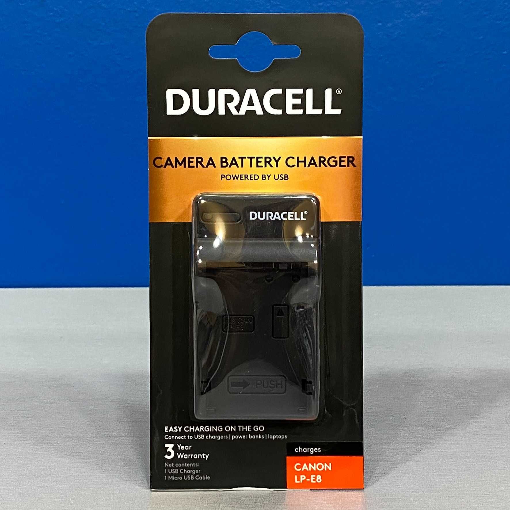 Carregador Duracell (LC-E8) - Bateria Canon LP-E8 - NOVO