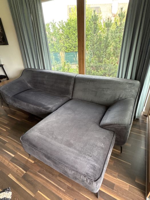 Naroznik nierozkladany  austin etap sofa czarny