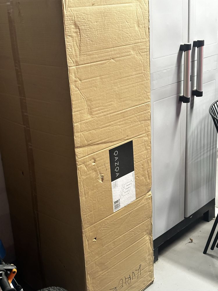 Lampa wisząca mosiężna z niebiesko-zielonym szkłem 8 świateł - Sandra