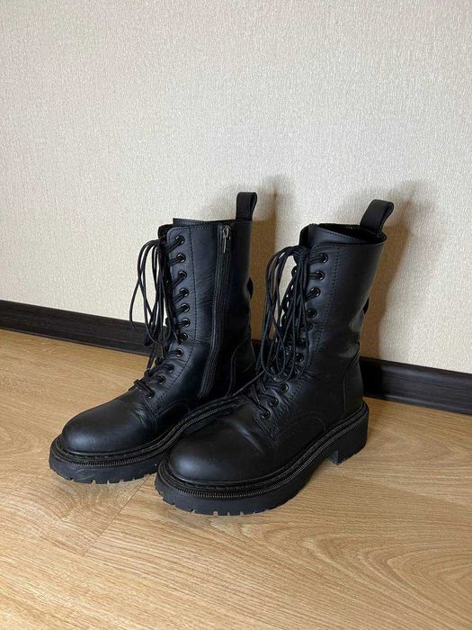 Женские кожаные ботинки / берцы. Демисезон. Размер 38