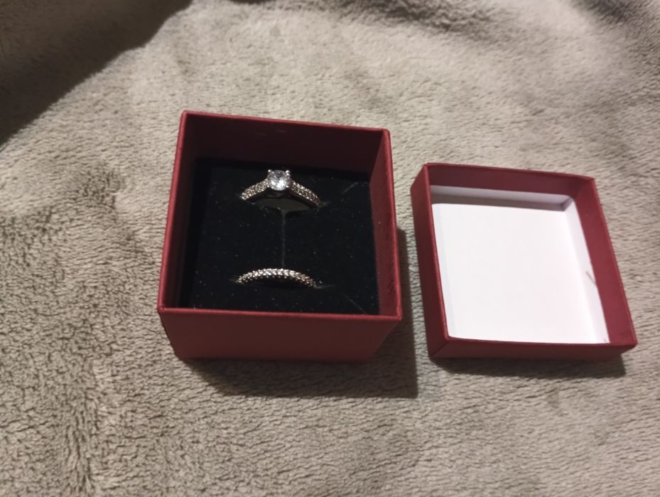 Conjunto de Alianças em prata de lei 925