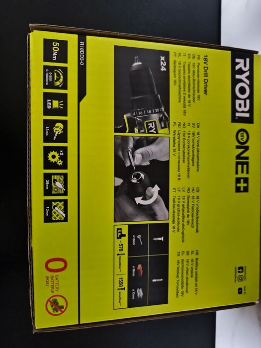 Wkrętarka wiertarka Ryobi R18DD3 50nm One + Nowa 3 lata gwarancji!