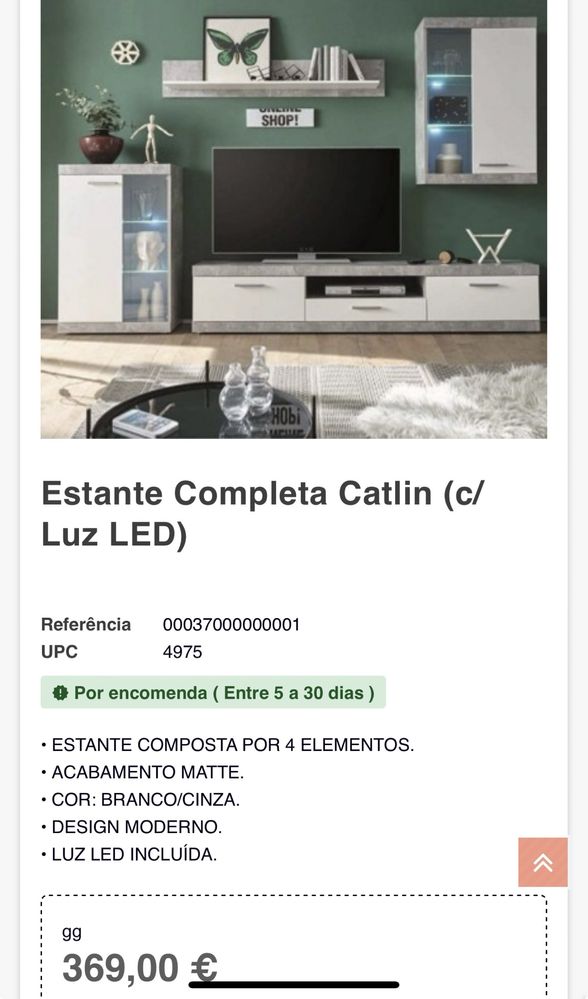 Oportunidade! Vende se Estante como nova - branco com cinza